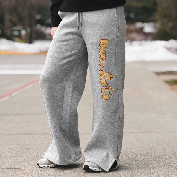 Artisans Women's Iowa State Gray Wide Leg Sweatpants